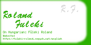 roland fuleki business card